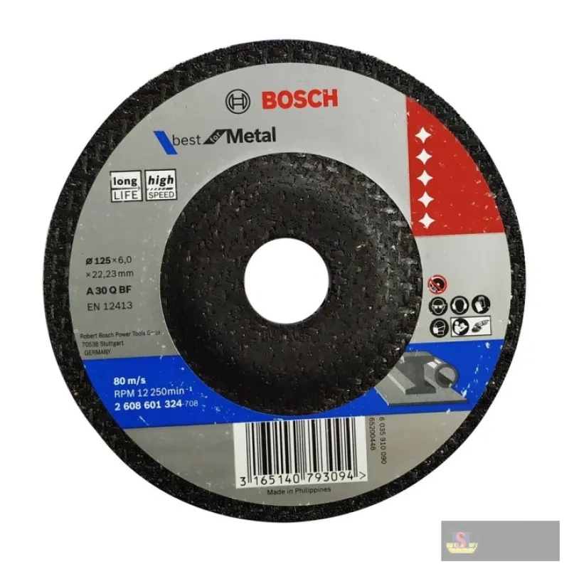 Bosch Expert For Grinding Disc With Depressed Centre, 125 Mm, 22,23 Mm, 6,0 Mm