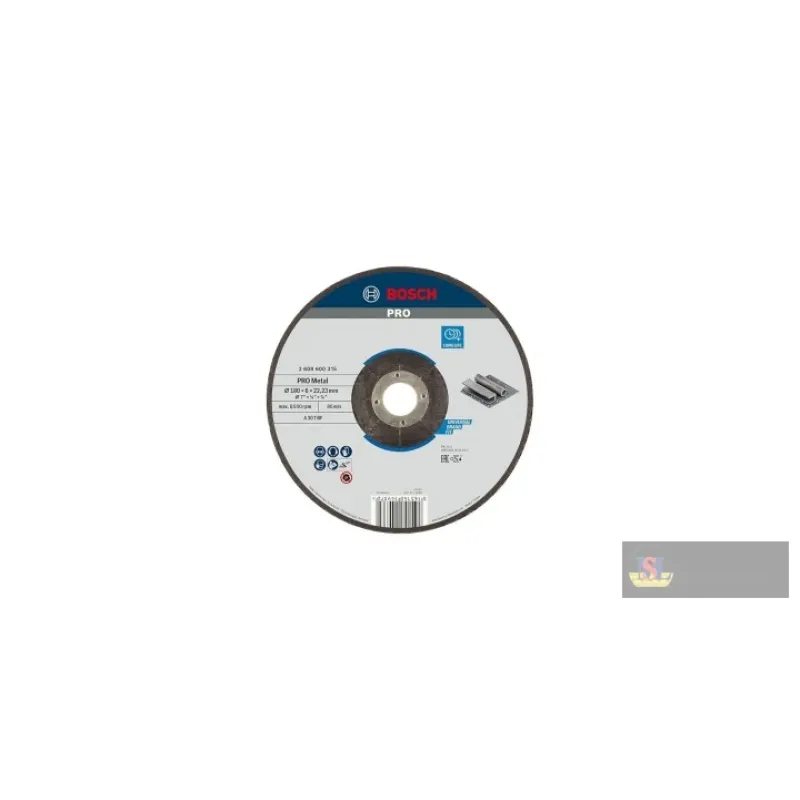 Bosch Expert Grinding Disc With Depressed Centre, 180 Mm, 22,23 Mm, 6,0 Mm