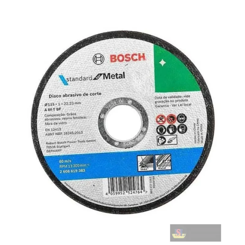 Bosch Standard For Cutting Disc With Depressed Centre, 115 Mm, 22.23 Mm, 2,5 Mm