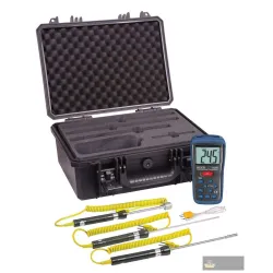 Reed R2400-kit Thermometer, Thermocouple with 3 Probes and Case, Kit
