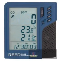 Reed R9450 Carbon Monoxide Meter with Temp/humidity, Desktop