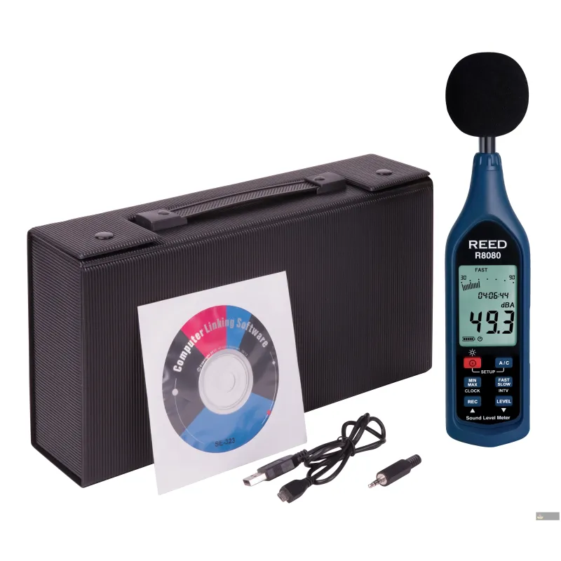 Reed R8080 Sound Level Meter, Bar Graph, Data Logger