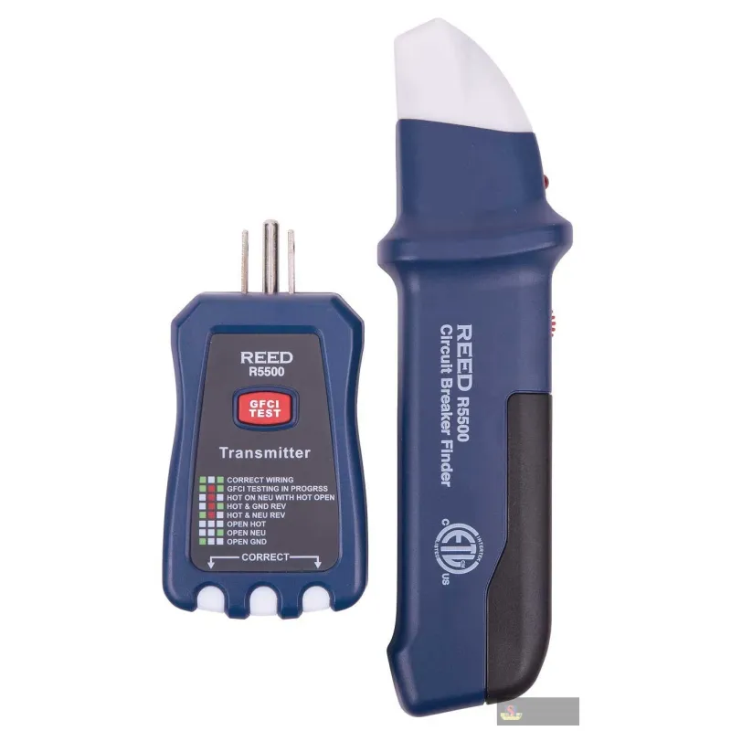 Reed R5500 Circuit Breaker Finder/receptacle Tester/ Gfci Tester, 3-in-1
