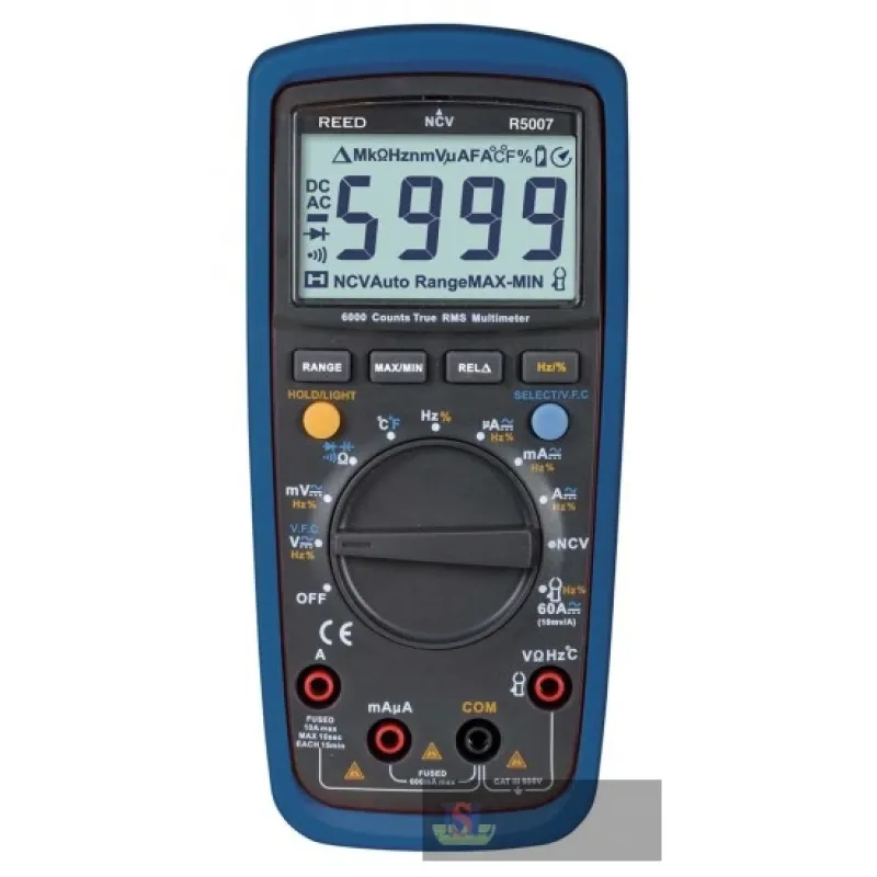 Reed R5007 True Rms Digital Multimeter, 600v Ac/dc