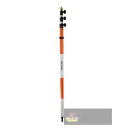 Muya G33008-10 Quick Change Aluminum Prism Pole with Fixed Tip, Length 1.5-2.6m