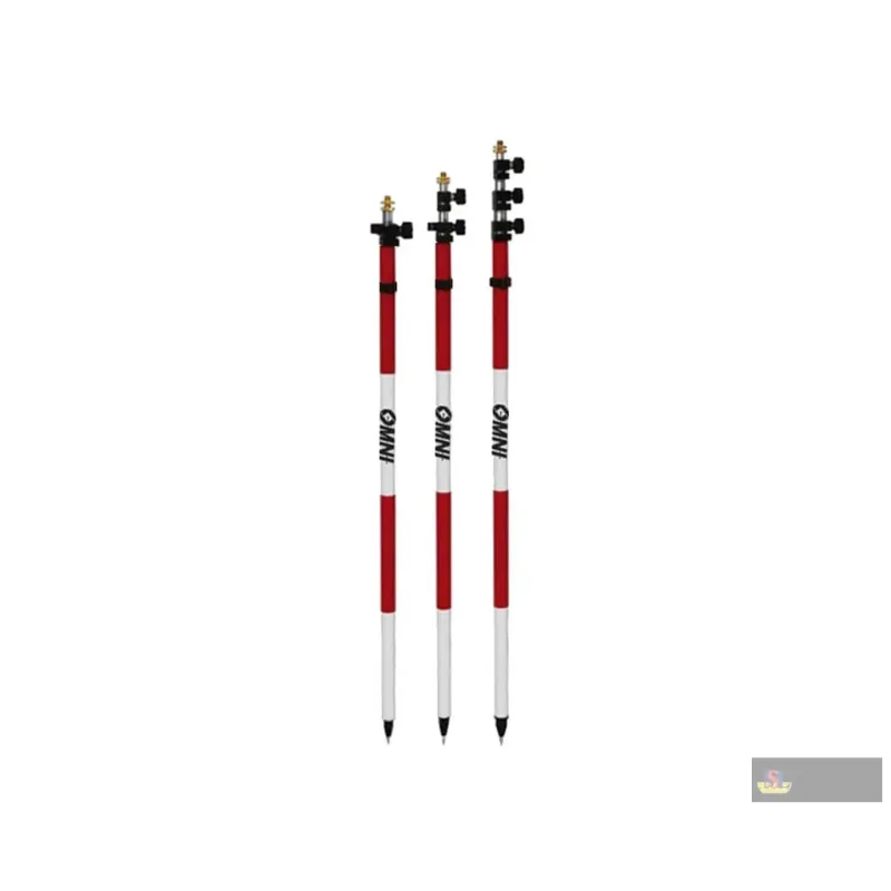 Muya G33002-20 Quick Change Fiberglass Prism Pole with Fixed Tip, Length 1.5-3.6m