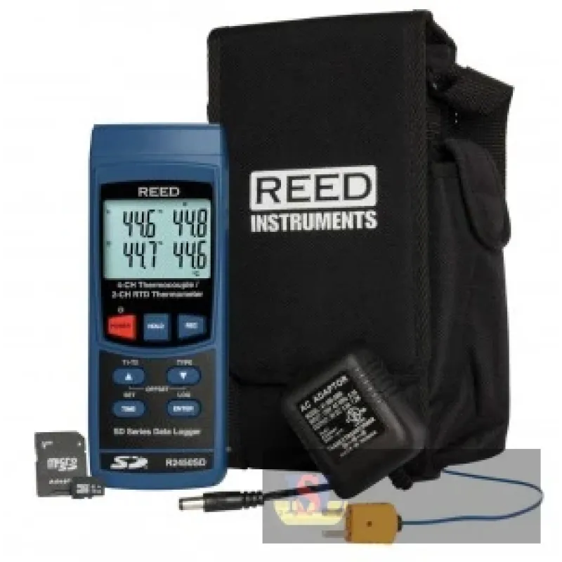Reed R2450sd-kit Data Logging Thermometer with Power Adapter and Sd Card