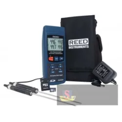 Reed R2450sd-kit5 Data Logging Rtd Thermometer with 2 Rtd Probes, Sd Card and Power Adapter