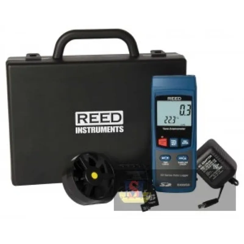 Reed R4000sd-kit Data Logging Vane Thermo-anemometer with Power Adapter and Sd Card