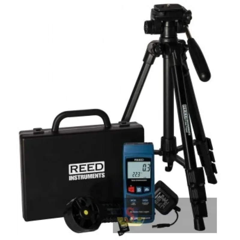 Reed R4000sd-kit2 Data Logging Vane Thermo-anemometer with Tripod, Sd Card and Power Adapter