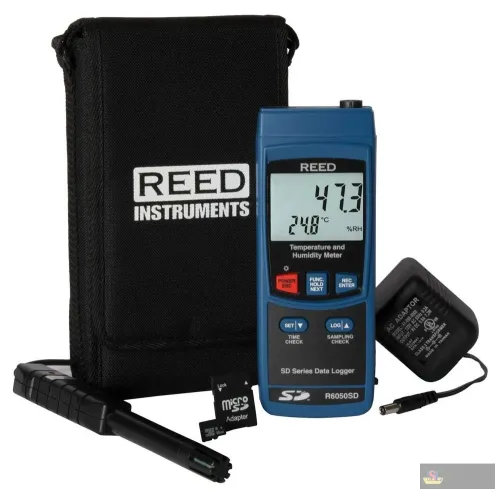 Reed R6050sd-kit Data Logging Thermo-hygrometer with Power Adapter and Sd Card