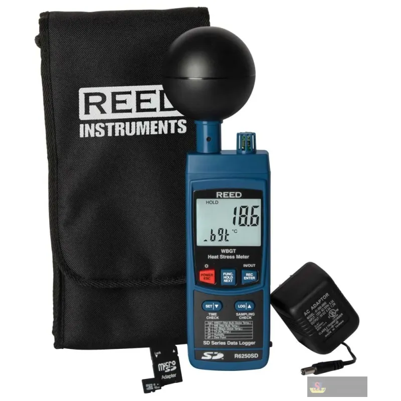 Reed R6250sd-kit Data Logging Heat Stress Meter with Power Adapter and Sd Card