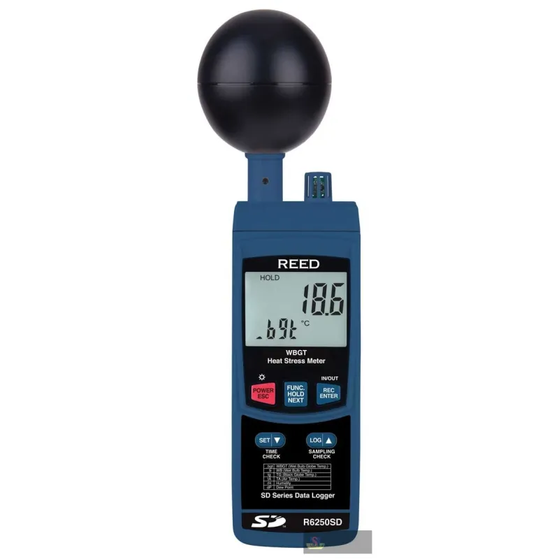 Reed R6250sd Data Logging Heat Stress Meter, Wbgt