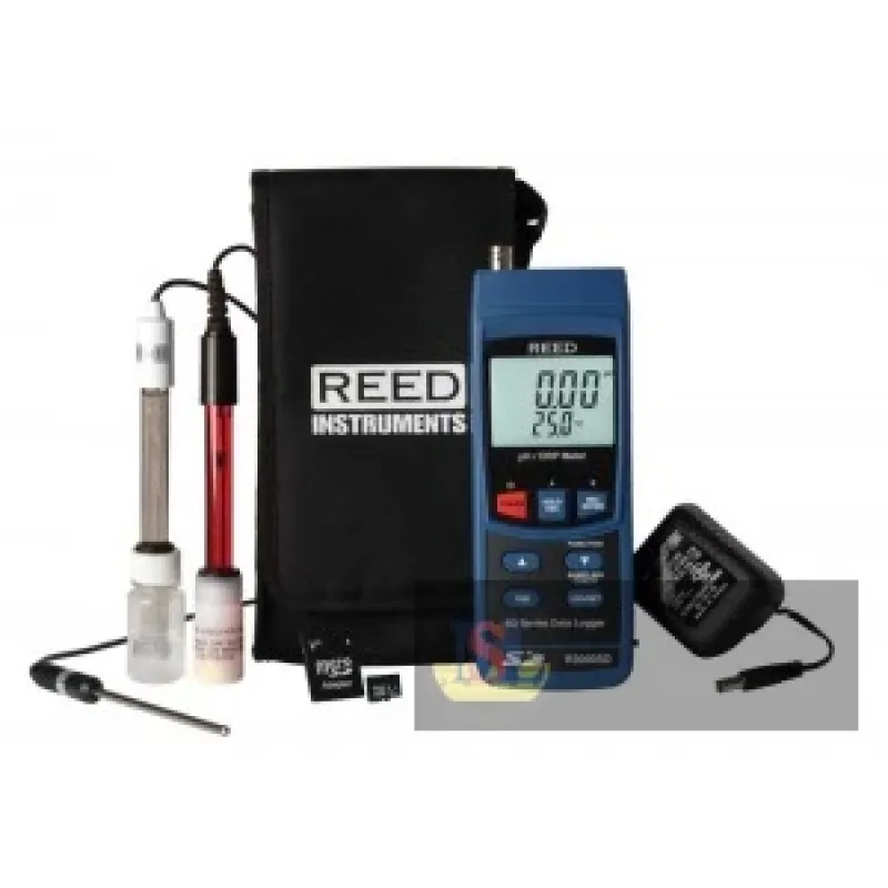 Reed R3000sd-kit3 Data Logging Ph/orp Meter with Ph/orp Electrodes, Temp Probe, Sd Card and Power Ad