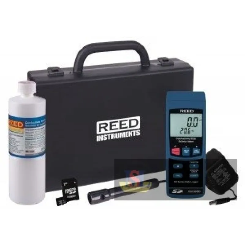 Reed R3100sd-kit Data Logging Conductivity/tds/salinity Meter W/ Sd Card, Power Adapter & Conductivi
