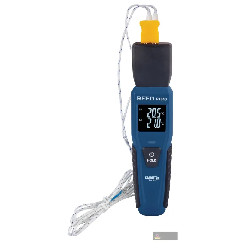 Reed R1640-nist Thermocouple Thermometer, 2-ch, Bluetooth Smart Series W/calibration Cert
