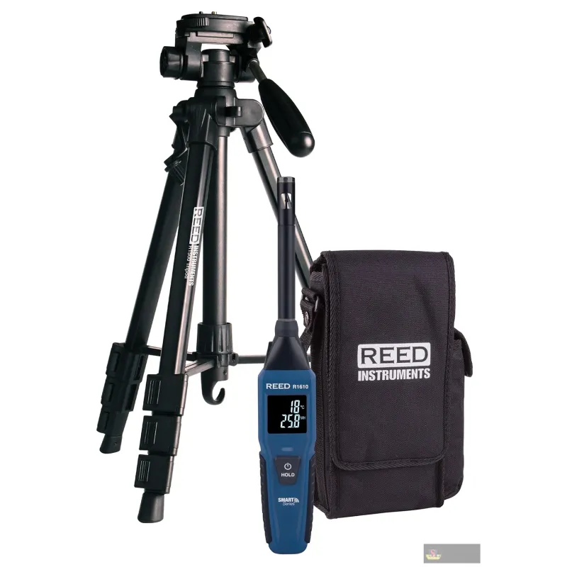 Reed R1610-kit Thermo-hygrometer, Bluetooth Smart Series with Tripod and Carrying Case