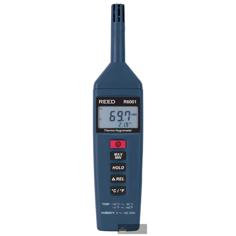 Reed R6001-nist Thermo-hygrometer, 0/100%rh, -4/140°f, -20/60°c W/nist Cert