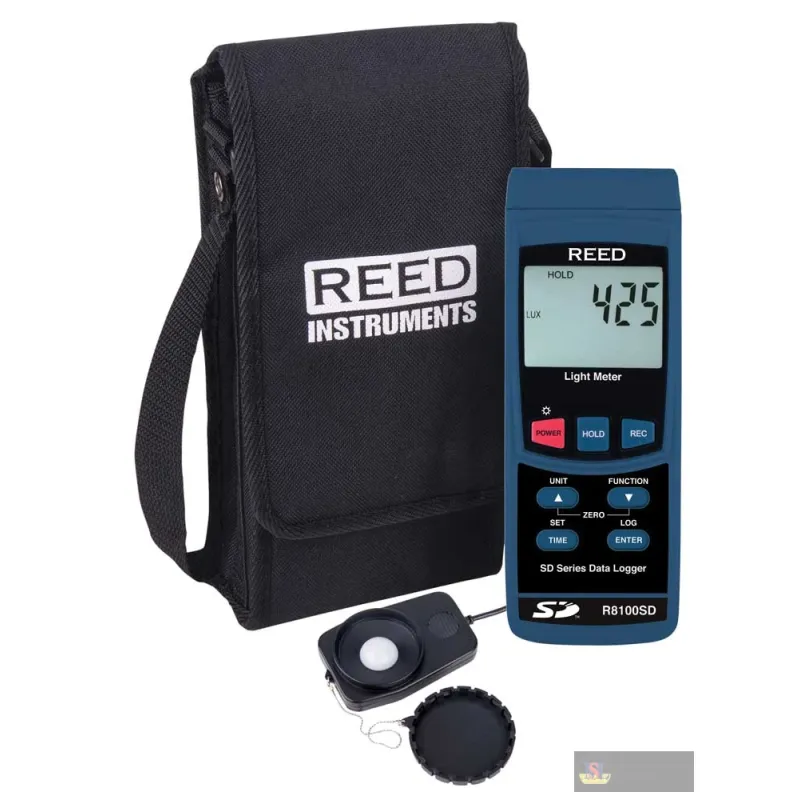 Reed R8100sd-nist Data Logging Light Meter, 100,000 Lux W/nist Cert