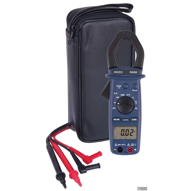 Reed R5050-nist Clamp Meter, Trms, 1000a Ac/dc W/temp W/nist Cert