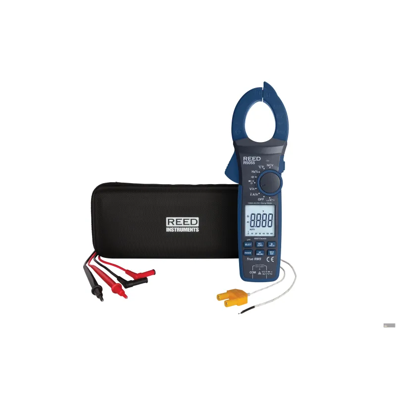 Reed R5055-nist Clamp Meter Trms, 1000a Ac/dc W/temp W/nist Cert