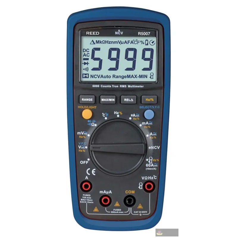 Reed R5007-nist True Rms Digital Multimeter, 600v Ac/dc W/nist Cert
