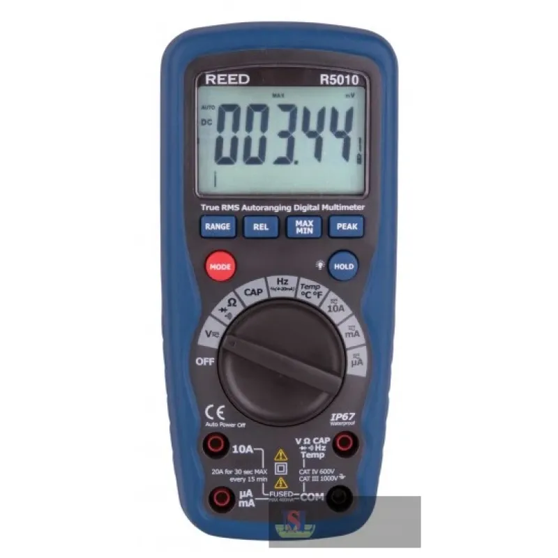 Reed R5010-nist Trms Ac/dc Multimeter with Temperature, 1000v Ac/dc W/nist Cert
