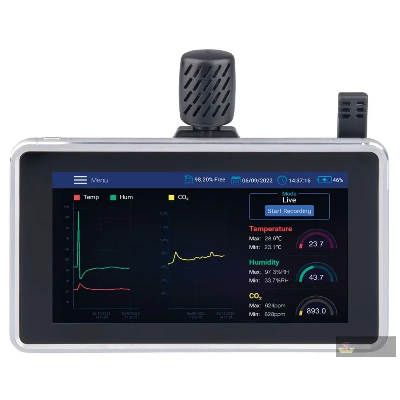 Reed R9920-nist Air Quality Meter, Desktop / Wall Mount W/nist Cert