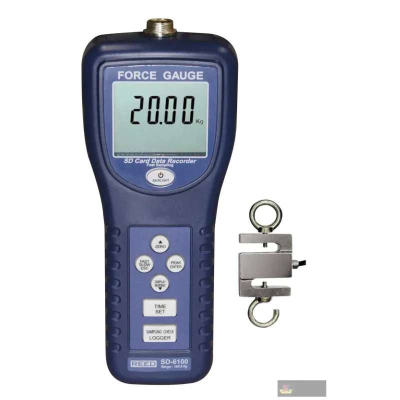 Reed Sd-6100-nist Data Logging Force Gauge, 100kg W/nist Cert