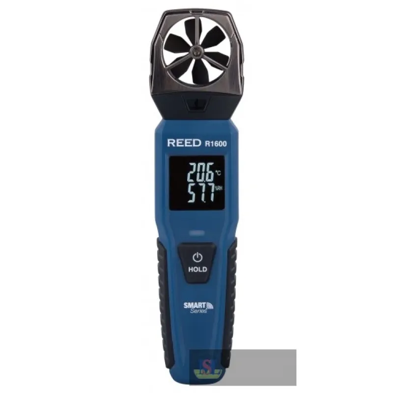 Reed R1600-nist Vane Anemometer, Bluetooth Smart Series W/nist Cert