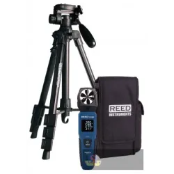 Reed R1600-kit Vane Anemometer, Bluetooth Smart Series with Tripod and Carrying Case