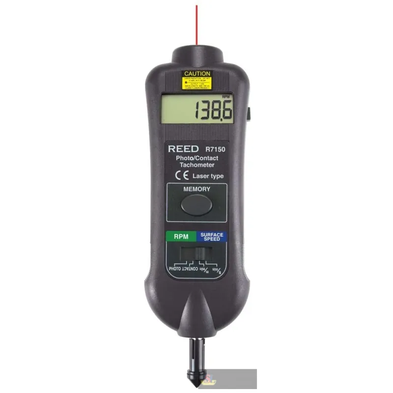 Reed R7150-nist Tachometer, Photo/contact, 99,999 Rpm/19,999 Rpm W/nist Cert