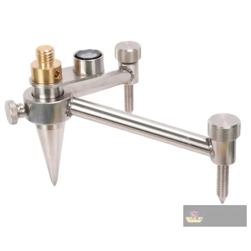 Muya Tps01-ss Prism Pole with Triangle Prism Support, Stainless Steel 5/8
